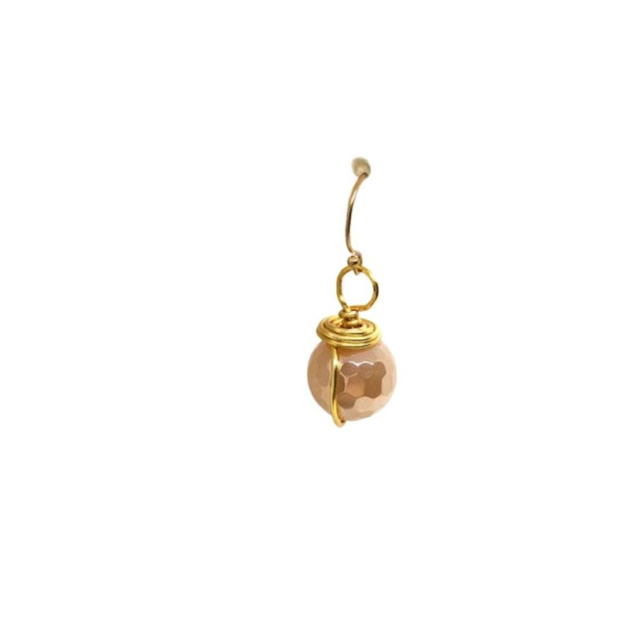 Earrings * | Deborah Grivas Earrings Champagne Glazed Agate Earring